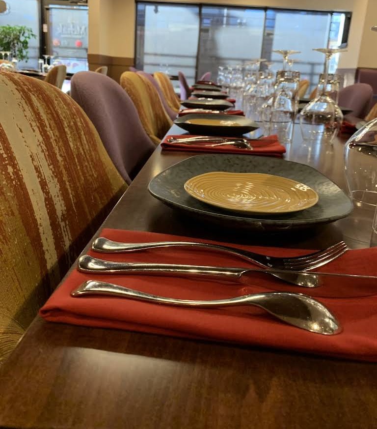 Dining table at Denver Curry House